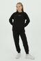 Girl's Crew Neck Print Detailed Adjustable Rubber Waist Tracksuit Set - 4