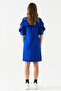 Women's Saxe Collar Tie-Up Contrast Dress - 5