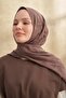 Roya Patterned Bamboo Shawl - Dark Mink - 2
