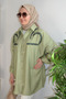 Oversized Front Embroidered Sequin Embroidered Tunic Shirt - 4