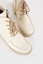 WOMEN BEIGE GENUINE NATURAL LEATHER LACE-UP BOOTS & BOOTIES - 4