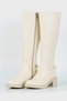 Women's Beige Genuine Natural Leather Boots - 3