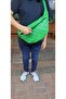 Genuine Leather Handmade Unisex Diamond Patterned Wide Waist and Chest Freebag Bag - 3