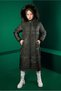 Fur Hooded Puffer Coat 90318 - 3