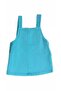 Turquoise Color Gabardine Girl's Strap Dress - 4