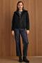 Hooded Buy Lastikli Oversized Short Coat Black 3162