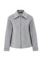 Zipper Closure Oversized Short Coat Light Gray 3157 - 2
