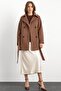 Oversize Short Coat with Epaulet Detail A.Brown 3149