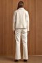 Zipper Closure Oversized Short Coat Ecru 3157 - 7