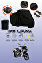 Black Rear Bag Compatible Kuba Rubano 150 Compatible Motorcycle Tarpaulin, Protective Cover