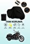 Black Tail Bag and Lock Mismatched Kawasaki Vn 900 Compatible Motorcycle Canvas