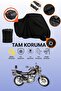 Black Lock and Tail Bag Compatible Kuba Kb150-25 Compatible Motorcycle Tarpaulin, Protective Cover