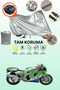 Gray Tail Bag and Lock Compatible Kawasaki Zxr 750 Compatible Motorcycle Tarpaulin