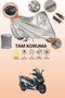 Gray Lock and Rear Bag Compatible Arora Chinf 318 Compatible Motorcycle Tarpaulin, Protection Cover