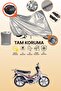Gray Lock and Tail Bag Compatible Falcon Magic 50 Compatible Motorcycle Tarpaulin, Protection Cover