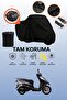 Black Rear Bag Compatible Kanuni Mati 125 Compatible Motorcycle Tarpaulin, Protective Cover