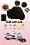 Black Rear Bag Compatible Kuba Brilliant 125 Compatible Motorcycle Tarpaulin, Protective Cover