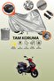 Gray Lock and Tail Bag Compatible Apachi Xrs Compatible Motorcycle Tarpaulin, Protection Cover