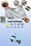 Gray Lock and Tail Bag Compatible Rks Bitter 125 Compatible Motorcycle Tarpaulin, Protection Cover