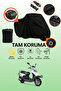 Black Lock and Tail Bag Compatible Rks Spontini 110/125 Compatible Motorcycle Tarpaulin, Protective Cover