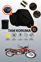 Black Rear Bag and Lock Compatible Mondial 150 Ut Compatible Motorcycle Tarpaulin