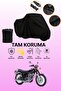 Black Rear Bag and Lock Non-Matching Yamaha Sr125 Compatible Motorcycle Canvas