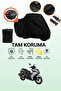 Black Rear Bag Compatible Rks Arome 125 Compatible Motorcycle Tarpaulin, Protective Cover