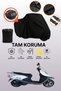 Black Rear Bag Compatible Kuba Raden 100 Compatible Motorcycle Tarpaulin, Protective Cover