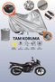 Gray Lock and Rear Bag Compatible Bajaj Discover 150 F Compatible Motorcycle Tarpaulin, Protective Cover