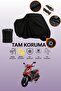 Black Lock Compatible Mondial 150 Mash Compatible Motorcycle Tarpaulin, Protective Cover