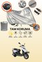 Gray Lock and Tail Bag Compatible Kuba Xf 110 Compatible Motorcycle Tarpaulin, Protection Cover