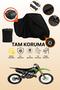 Black Lock and Tail Bag Compatible Kawasaki Kx 125 Compatible Motorcycle Tarpaulin, Protective Cover