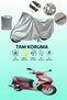 Gray Rear Bag and Lock Mismatched Kuba Apricot 125 Compatible Motorcycle Tarpaulin