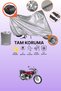 Gray Lock and Tail Bag Compatible Kuba Cheetah 50R Gold Compatible Motorcycle Tarpaulin, Protection Cover