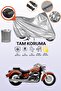 Motorcycle Tarp Compatible with Gray Tail Bag Compatible with Honda Vt 750 Shadow Ace