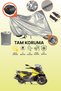 Gray Lock and Tail Bag Compatible Motolux Ragner 250 Compatible Motorcycle Tarpaulin, Protection Cover