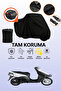 Rks Private 125 Compatible Motorcycle Tarpaulin Compatible with Black Rear Bag