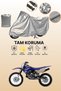 Gray Tail Bag and Lock Mismatched Yamaha Ttr 125 L Compatible Motorcycle Tarpaulin