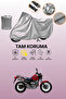 Grey Tail Bag and Lock Mismatched Honda Slr 650 Compatible Motorcycle Tarpaulin