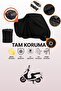Black Lock and Tail Bag Compatible Falcon Dolphin 125 Efi Compatible Motorcycle Tarpaulin, Protective Cover
