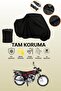 Black Arora Ar 100-8 Sport Compatible Motorcycle Cover, Protective Cover, Motorcycle Tarpaulin