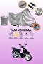 Gray Lock Compatible Bisan Motocup 100 Compatible Motorcycle Cover, Protective Cover