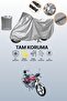 Gray Tail Bag and Lock Mismatched Arora Ym 150-A Compatible Motorcycle Tarpaulin