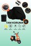 Black Lock and Tail Bag Compatible Kuba Blueberry Compatible Motorcycle Tarpaulin, Protective Cover