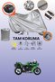 Grey Lock and Tail Bag Compatible Kawasaki Ninja H2 Sx Compatible Motorcycle Tarpaulin, Protection Cover