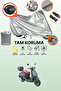 Gray Lock and Tail Bag Compatible Arora Mojito 125 Compatible Motorcycle Tarpaulin, Protection Cover