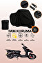 Black Lock Compatible Motolux Rossi Rs 50 Compatible Motorcycle Tarpaulin, Protective Cover