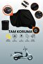 Black Lock and Tail Bag Compatible Honda Shadow Srx 90 Compatible Motorcycle Tarpaulin, Protective Cover