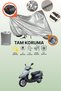 Gray Lock and Rear Bag Compatible Apachi Nova 125 Compatible Motorcycle Tarpaulin, Protection Cover