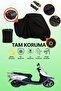 Black Lock and Tail Bag Compatible Kuba Raden 125 Compatible Motorcycle Tarpaulin, Protective Cover